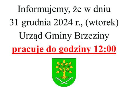 Uwaga - 31 grudnia 2024 r.