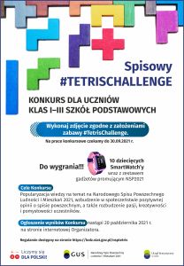 „Spisowy #TetrisChallenge" - konkurs dla uczniów klas I-III szkół podstawowych