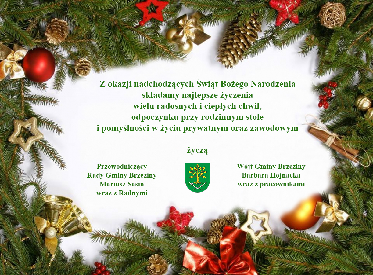 Boże Narodzenie życzenia Gmina 2025r