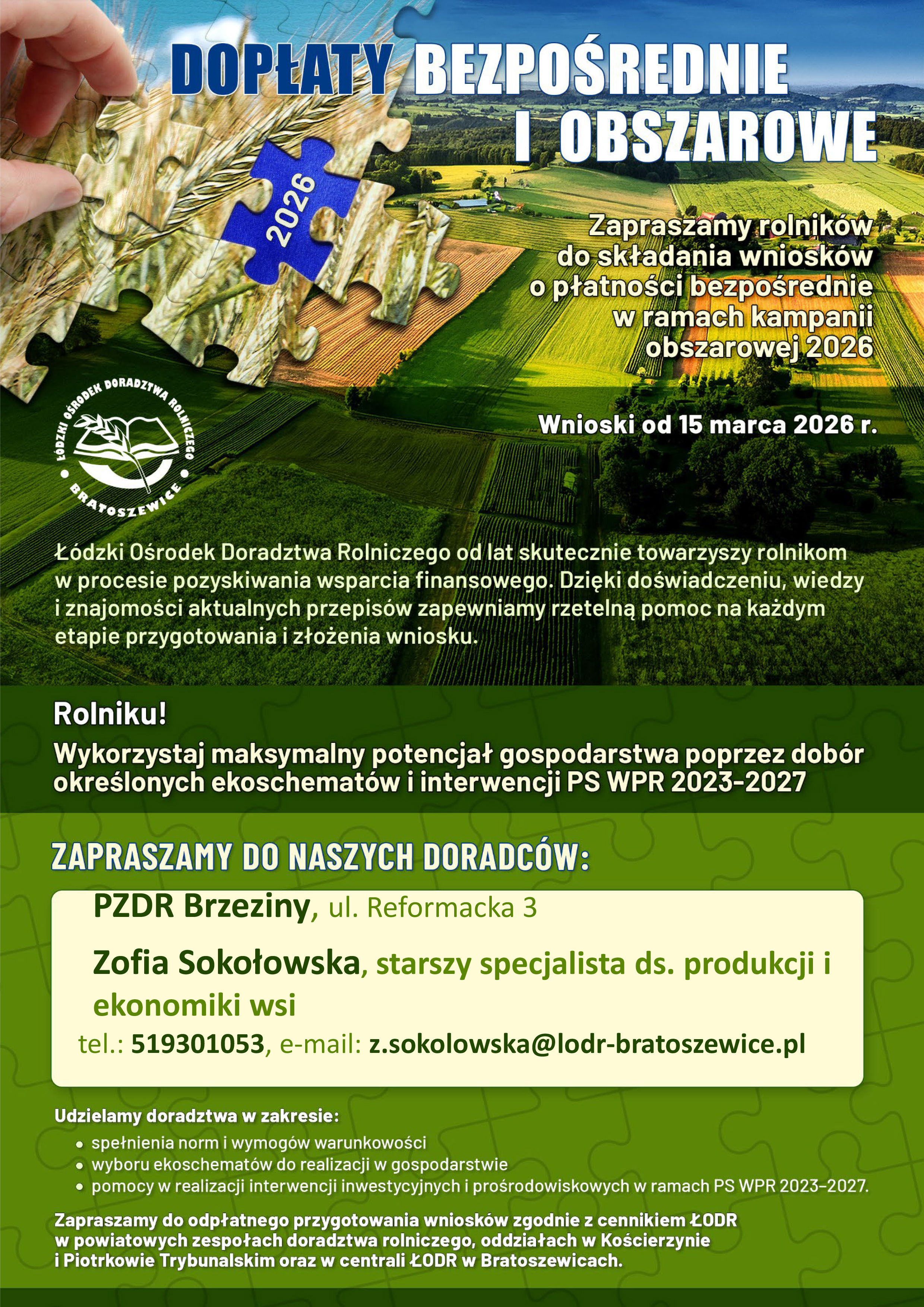 Plakat dopłaty 2026 SZABLON