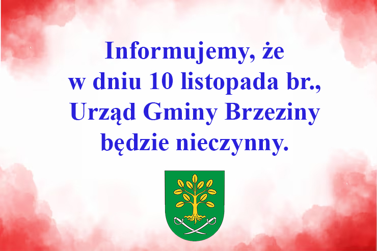 Urząd Gminy Brzeziny nieczynny 10.11.2025 r kopia