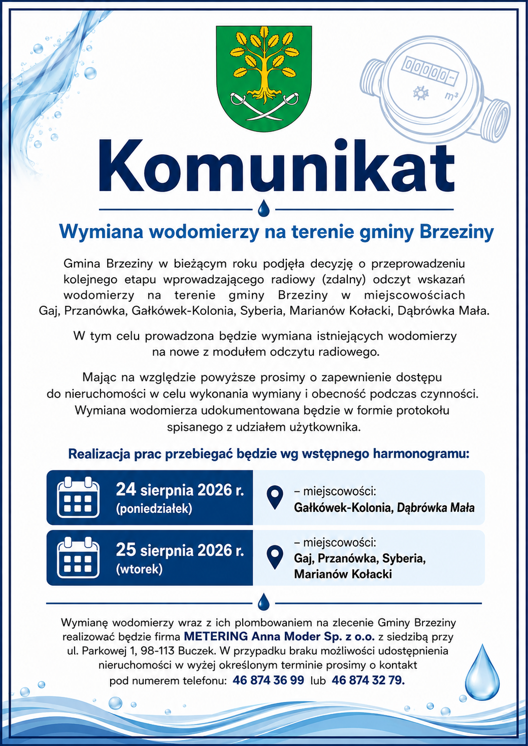 Wymiana wodomierzy