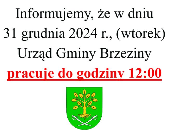 Uwaga - 31 grudnia 2024 r.