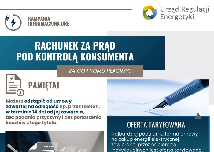 Ogólnopolska kampania informacyjna, tym razem dotycząca rachunków za energię elektryczną pt. „Rachunki pod kontrolą konsumenta".