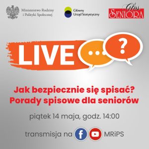 Live MRiPS, GUS i „Głosu Seniora” – Jak bezpiecznie się spisać? Porady spisowe dla seniorów