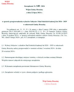 Wybory Sołtysów i Rad Sołeckich - 2024-2029