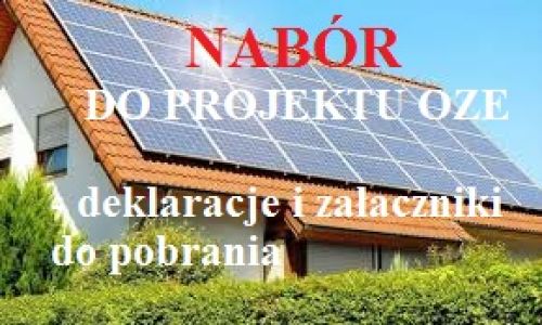 Nabór uczestników do udziału w projekcie „Odnawialne źródła energii w Gminie Brzeziny – II edycja”